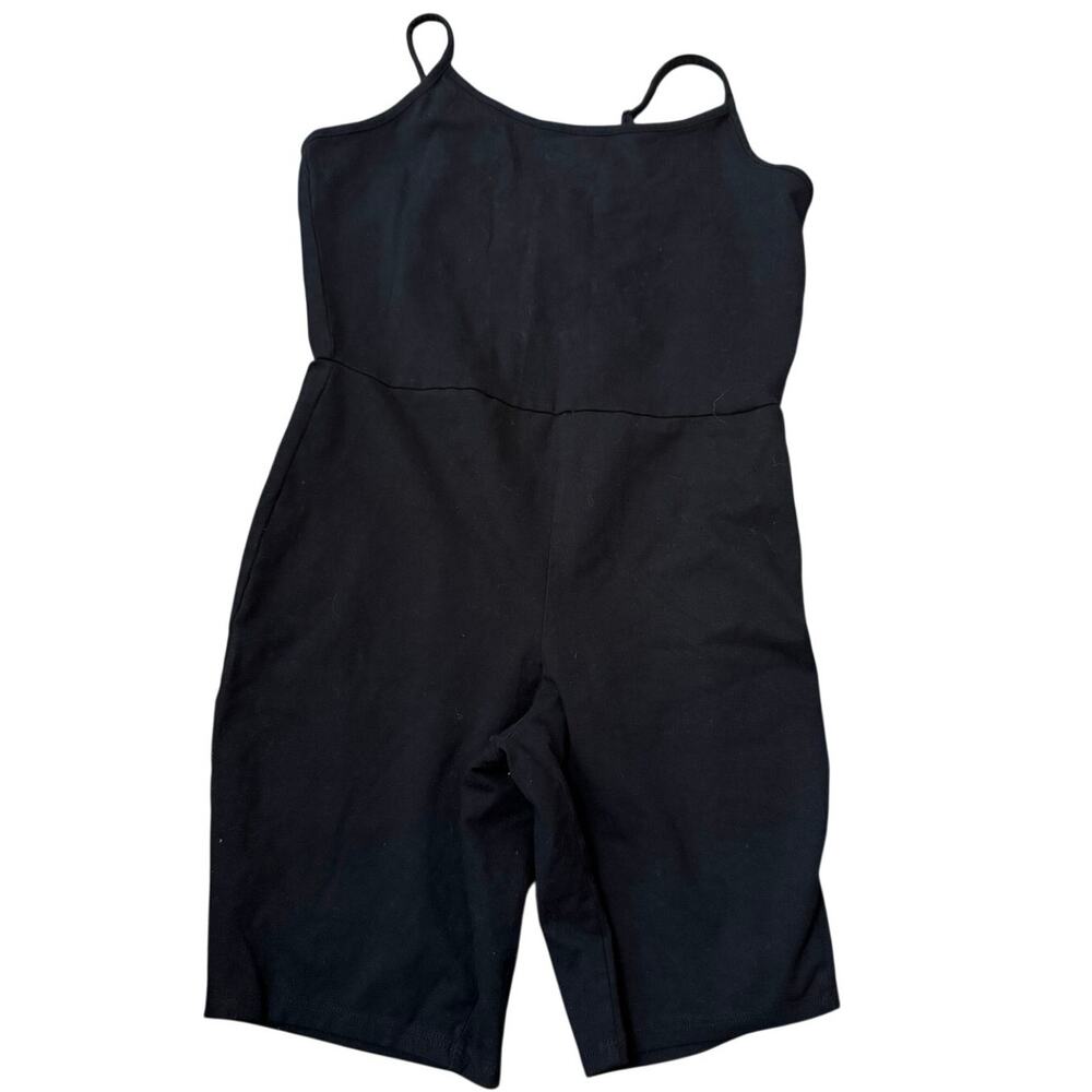 Torrid Black Bike Short Romper Jumpsuit Size 1 (1x)Plus Casual Stretch One Piece